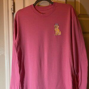 Women's Benny & Bella Long Sleeve Graphic T-Shirt Dog Design - Medium